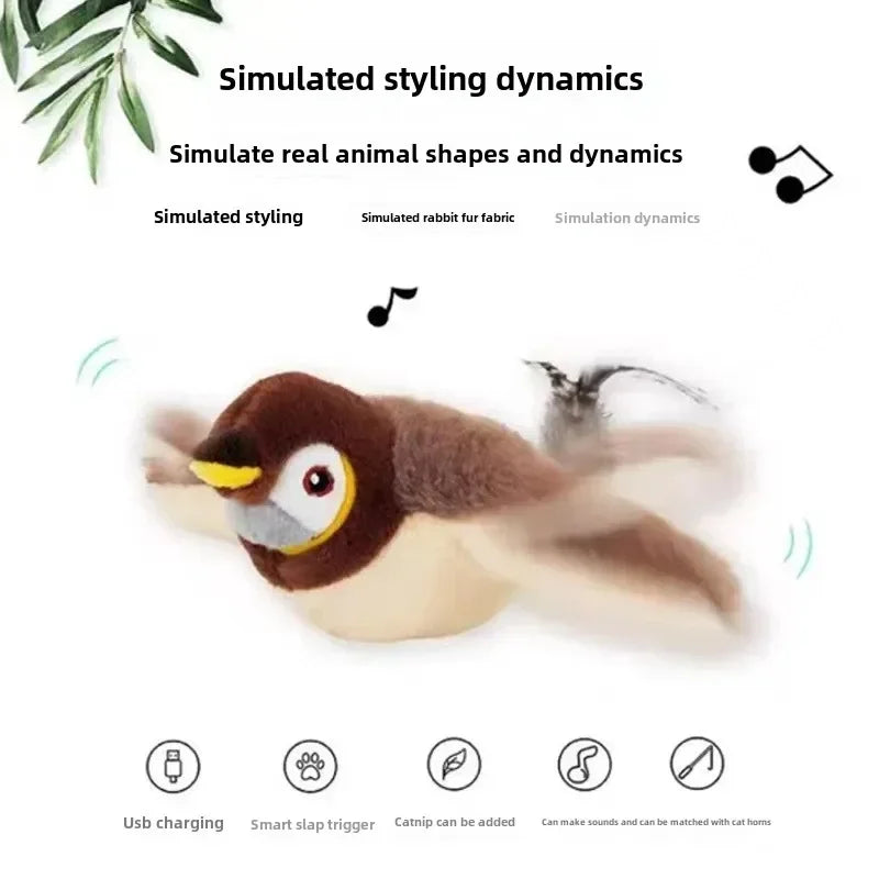 Thermaluxe™- Interactive Catnip Chirping Plush Toy