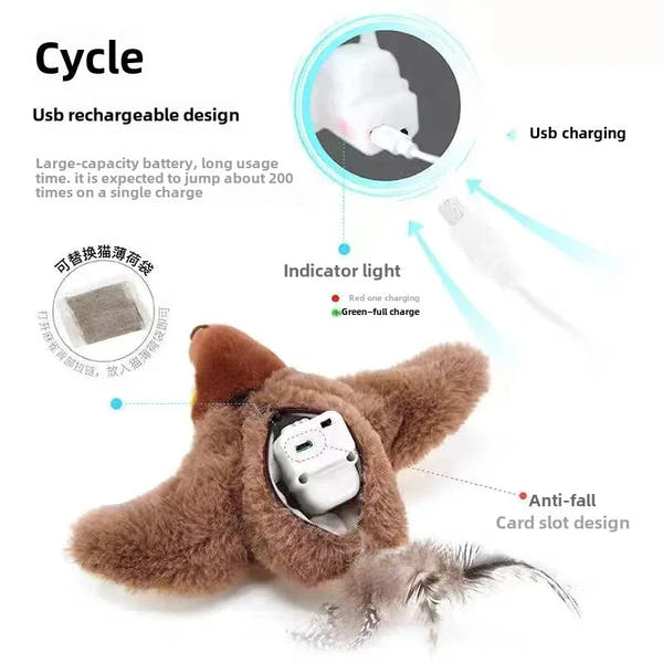 Thermaluxe™- Interactive Catnip Chirping Plush Toy